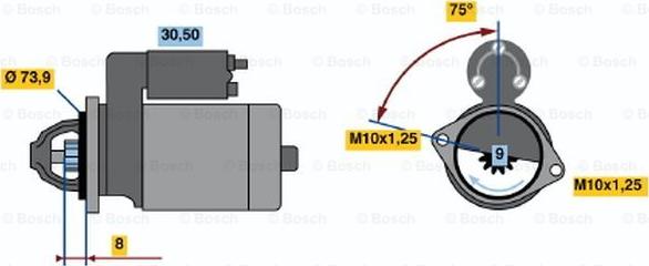 BOSCH 0 986 017 561 - Стартер autocars.com.ua