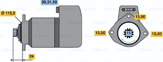 BOSCH 0 986 017 850 - Стартер autocars.com.ua