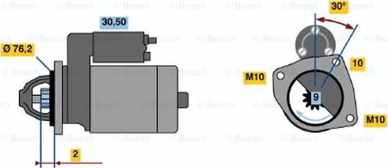 BOSCH 0 986 017 910 - Стартер autodnr.net