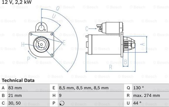 BOSCH 0 986 017 960 - Стартер autocars.com.ua