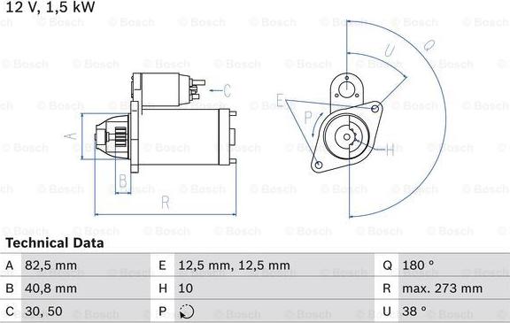 BOSCH 0 986 018 080 - Стартер autocars.com.ua