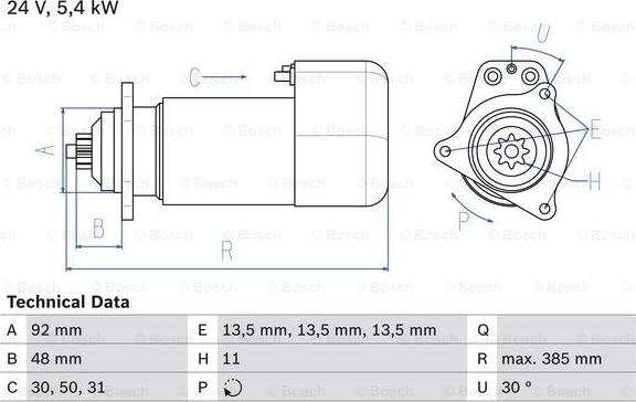 BOSCH 0 986 018 420 - Стартер autocars.com.ua