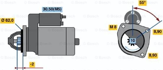 BOSCH 0 986 018 521 - Стартер autocars.com.ua