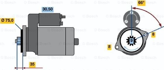 BOSCH 0 986 018 551 - Стартер autocars.com.ua