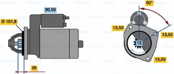 BOSCH 0 986 018 661 - Стартер autodnr.net