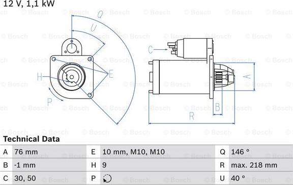 BOSCH 0 986 018 870 - Стартер autocars.com.ua