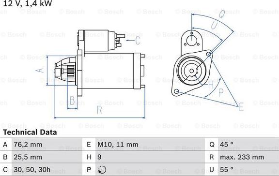 BOSCH 0 986 018 890 - Стартер autocars.com.ua