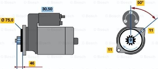 BOSCH 0 986 019 051 - Стартер avtokuzovplus.com.ua