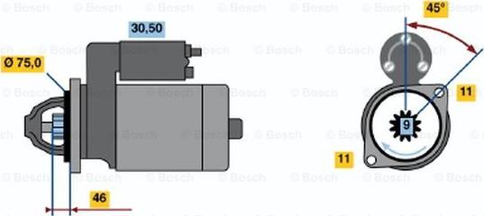 BOSCH 0 986 019 061 - Стартер autocars.com.ua