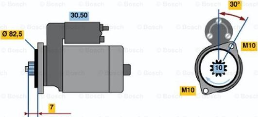 BOSCH 0 986 019 101 - Стартер avtokuzovplus.com.ua