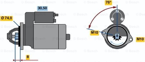 BOSCH 0 986 019 111 - Стартер avtokuzovplus.com.ua