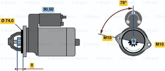 BOSCH 0 986 019 131 - Стартер autocars.com.ua