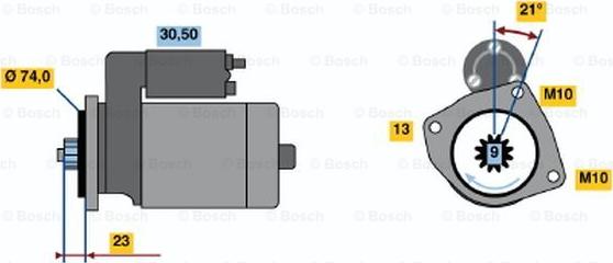 BOSCH 0 986 019 181 - Стартер autocars.com.ua