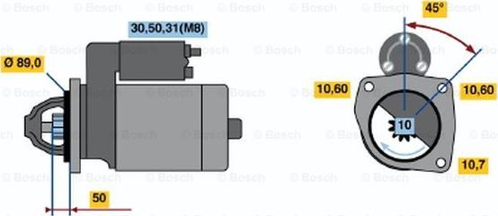 BOSCH 0 986 020 051 - Стартер autocars.com.ua