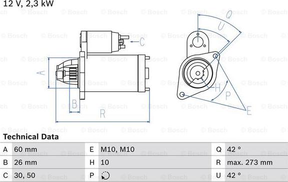 BOSCH 0 986 020 360 - Стартер autocars.com.ua