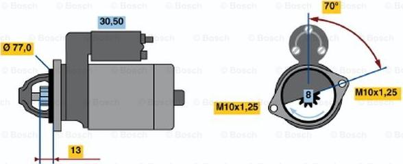 BOSCH 0 986 020 381 - Стартер autocars.com.ua