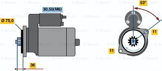 BOSCH 0 986 020 461 - Стартер autocars.com.ua