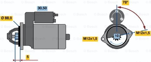 BOSCH 0 986 020 521 - Стартер avtokuzovplus.com.ua