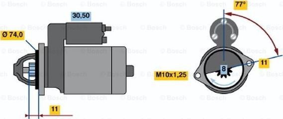 BOSCH 0 986 020 531 - Стартер autocars.com.ua