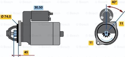 BOSCH 0 986 020 651 - Стартер autocars.com.ua