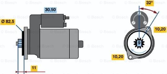 BOSCH 0 986 020 681 - Стартер autocars.com.ua