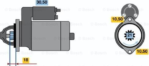 BOSCH 0 986 020 741 - Стартер autocars.com.ua