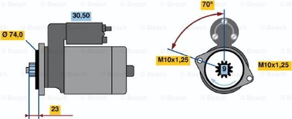 BOSCH 0 986 020 771 - Стартер autocars.com.ua