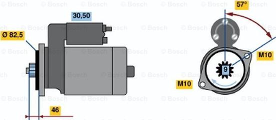 BOSCH 0 986 020 811 - Стартер avtokuzovplus.com.ua