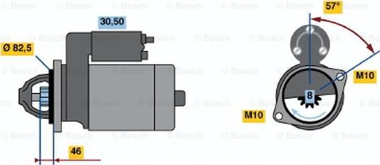 BOSCH 0 986 020 821 - Стартер autocars.com.ua