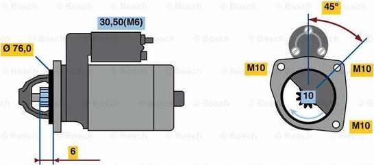 BOSCH 0 986 023 620 - Стартер avtokuzovplus.com.ua