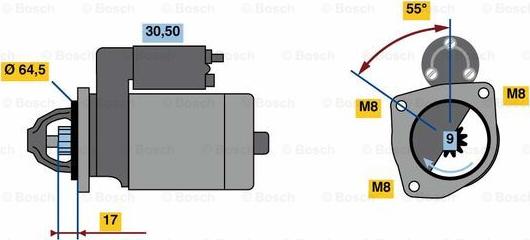 BOSCH 0 986 023 740 - Стартер avtokuzovplus.com.ua