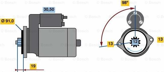 BOSCH 0 986 023 840 - Стартер autocars.com.ua