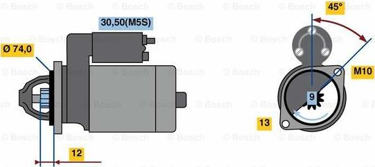 BOSCH 0 986 023 890 - Стартер avtokuzovplus.com.ua