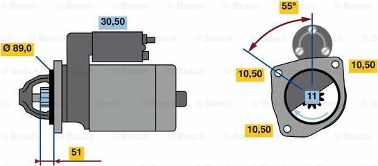 BOSCH 0 986 023 990 - Стартер autocars.com.ua