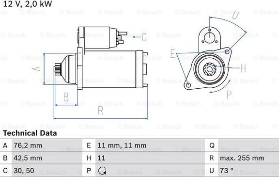 BOSCH 0 986 024 360 - Стартер autocars.com.ua