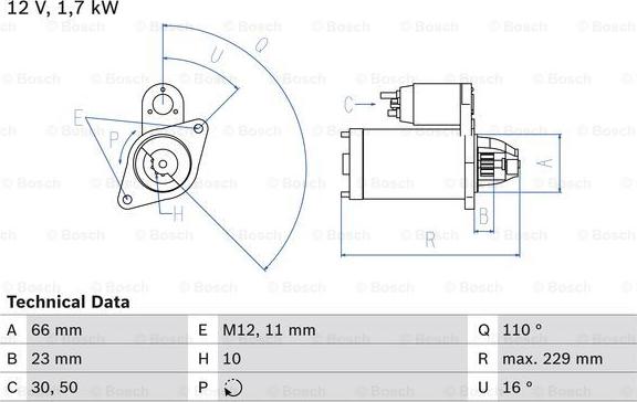 BOSCH 0 986 025 230 - Стартер autocars.com.ua