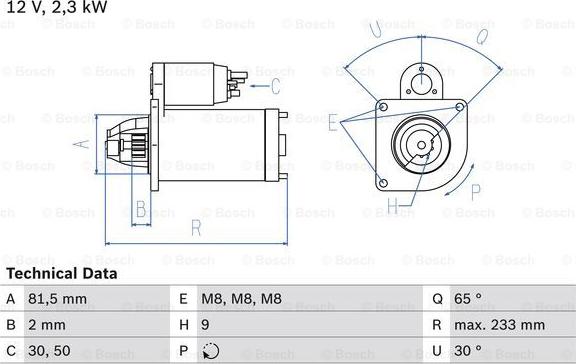 BOSCH 0 986 025 580 - Стартер autocars.com.ua