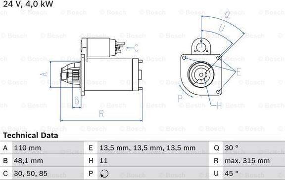 BOSCH 0 986 025 890 - Стартер avtokuzovplus.com.ua