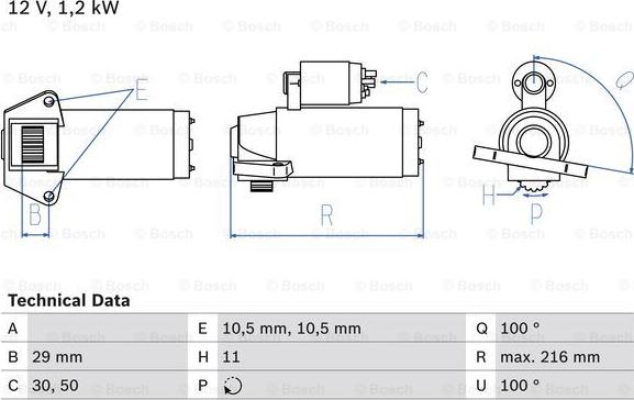 BOSCH 0 986 028 010 - Стартер autodnr.net