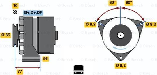 BOSCH 0 986 030 170 - Генератор avtokuzovplus.com.ua