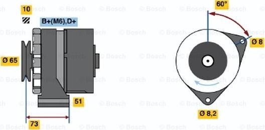 BOSCH 0 986 030 700 - Генератор autocars.com.ua