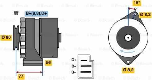 BOSCH 0 986 030 750 - Генератор avtokuzovplus.com.ua