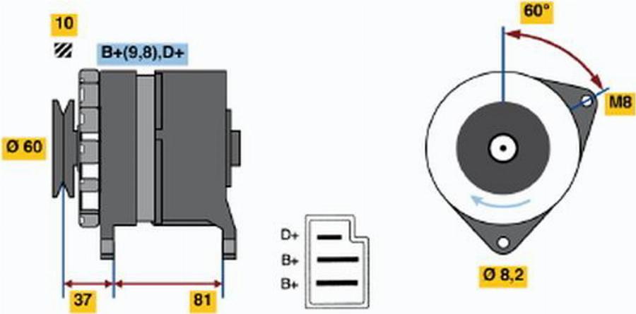 BOSCH 0986030770 - Генератор autodnr.net