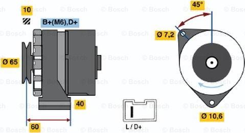 BOSCH 0 986 031 000 - Генератор avtokuzovplus.com.ua