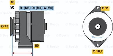 BOSCH 0 986 031 370 - Генератор autocars.com.ua