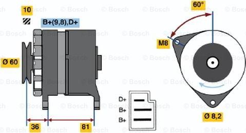 BOSCH 0 986 031 380 - Генератор autocars.com.ua