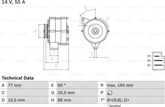 BOSCH 0 986 031 400 - Генератор autodnr.net