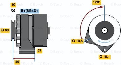 BOSCH 0 986 031 460 - Генератор avtokuzovplus.com.ua