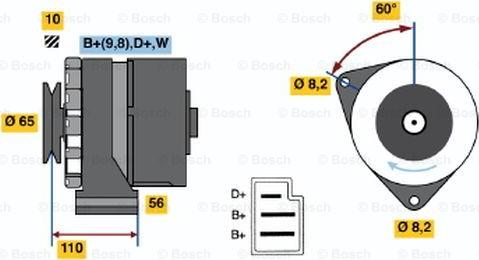 BOSCH 0 986 031 480 - Генератор autocars.com.ua