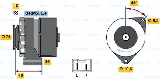 BOSCH 0 986 031 670 - Генератор autocars.com.ua